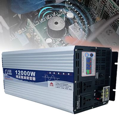 UIBAO 10000W/12000W Pure Sine Wave Inverter 24V/48V/60V/72V DC to 110V/220V AC Converter Car Transformer for Home,RV,Truck,Power Inverter with 2 AC Socket & Color Display Screen,12000W-72Vto220V