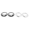 FINMOKAL Chrome Black Flame Front Speaker Grill Trim Cover For Harley Electra Glide 2014-2022 view 1
