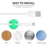 TEHAUX Adhesive Cable Clips 20pcs White Wire Holder Cord Covers for Wires Floor Cord Organizer view 3