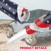 American Flag Car Truck Bullet Antenna with Valve Stem Caps, Universal Antenna Mast for GM Chevy Silverado 1500 2500 3500 HD Avalanche Ford F150 F250 F350 Heavy Duty Pickup Jeep Accessories (Silver) view 3