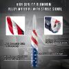 American Flag Car Truck Bullet Antenna with Valve Stem Caps, Universal Antenna Mast for GM Chevy Silverado 1500 2500 3500 HD Avalanche Ford F150 F250 F350 Heavy Duty Pickup Jeep Accessories (Silver) view 4