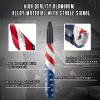 American Flag Car Truck Bullet Antenna with Valve Stem Caps, Universal Antenna Mast for GM Chevy Silverado 1500 2500 3500 HD Avalanche Ford F150 F250 F350 Heavy Duty Pickup Jeep Accessories (Black) view 2