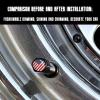 American Flag Car Truck Bullet Antenna with Valve Stem Caps, Universal Antenna Mast for GM Chevy Silverado 1500 2500 3500 HD Avalanche Ford F150 F250 F350 Heavy Duty Pickup Jeep Accessories (Black) view 4