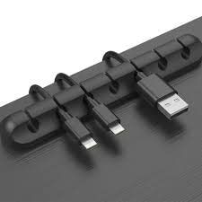 Cable Organizer Silicone USB Cable Winder Desktop Tidy Management Clips Cable Holder for Mouse Headphone Wire Organizer
