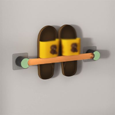Bathroom Shoe Holder, Wall Mounted Slippers Rack, Self Adhesive Shoe Hanger, Multifunction Towel Bar, Kitchen Dish Cloths Hanger, Aluminium Alloy (Size : 68 * 5cm)