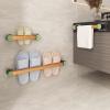 Bathroom Shoe Holder, Wall Mounted Slippers Rack, Self Adhesive Shoe Hanger, Multifunction Towel Bar, Kitchen Dish Cloths Hanger, Aluminium Alloy (Size : 68 * 5cm) view 2