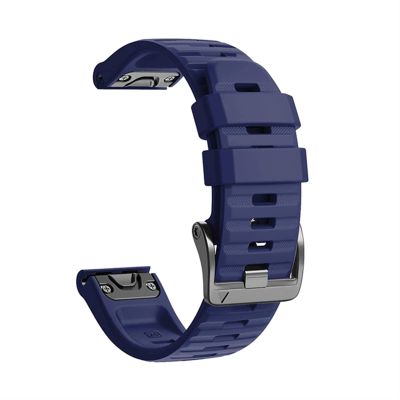 GANYUU Silicone Quick Release Watchband Strap for Garmin Fenix 7X 7 6X Pro Watch Easyfit Wrist Band 26 22MM Strap (Color : Dark Blue, Size : Forerunner 935 945)