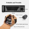 Seaciyan Wireless Silicone Keyboard, Portable Foldable Roll Up Soft Rubber Keyboard, Perfect for PC, Laptop and Travel (Black and Gray) view 4