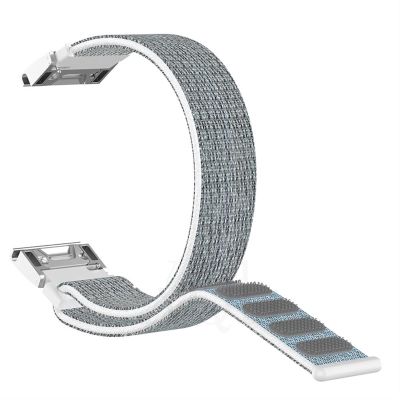 GANYUU Quick Release Nylon Watchband Strap for Garmin Fenix 7X 7 6X 6 Pro Fenix 5X 5 3 3HR 935 945 Smart Watch 22 26mm Strap (Color : Seashell, Size : 26mm Fenix 6X Pro)