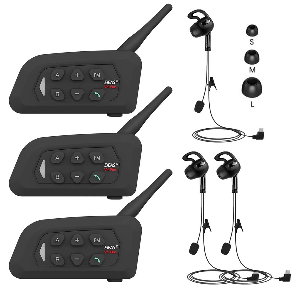 GaiRen Referee Headset, USB C Interface Communication System with Headset Earphone for Volleyball Official Football Soccer Handball (3 Pack)