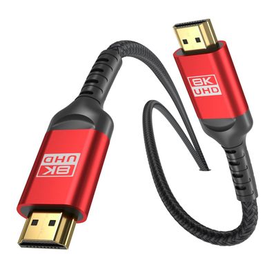 ALLEASA 8K HDMI 2.1 Cable 12ft, Certified 48Gbps Ultra High Speed Braided Cord, Supports 4K@120Hz 8K@60Hz, eARC HDR10+ HDCP 2.3, Compatible with PS5, Xbox Series X, Gaming PC, Roku TV & Monitor