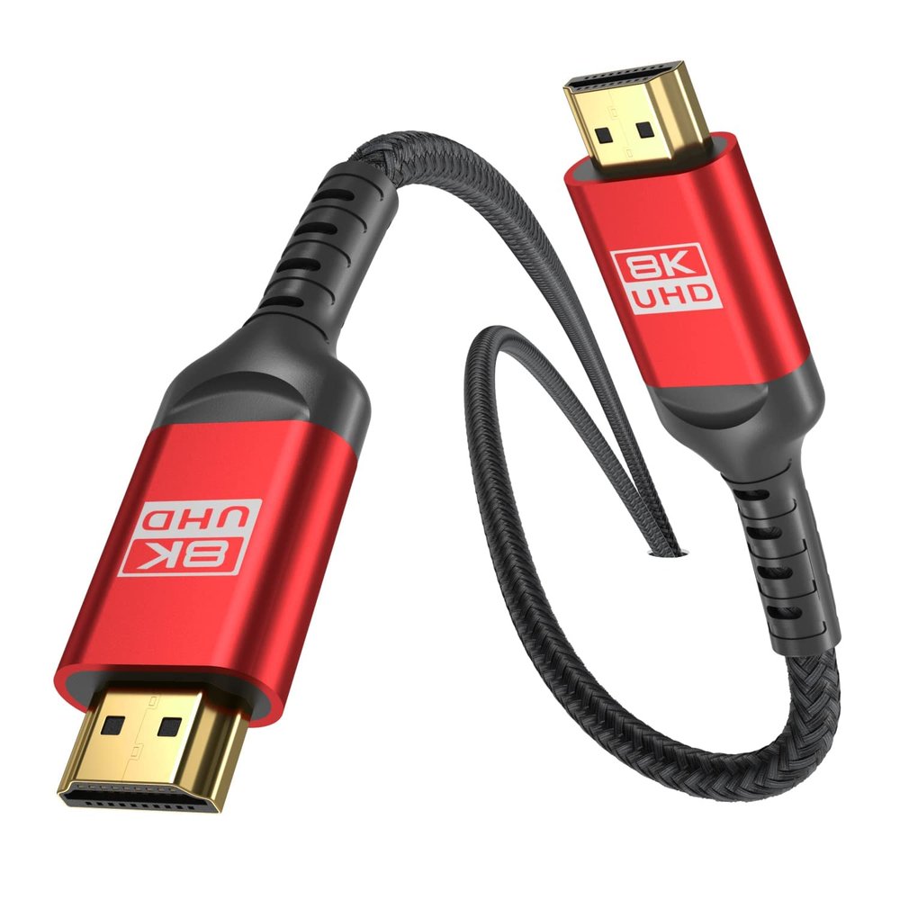 ALLEASA 8K HDMI 2.1 Cable 12ft, Certified 48Gbps Ultra High Speed Braided Cord, Supports 4K@120Hz 8K@60Hz, eARC HDR10+ HDCP 2.3, Compatible with PS5, Xbox Series X, Gaming PC, Roku TV & Monitor
