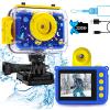 Pool Toy & Kids Underwater Camera 99FT Waterproof Kid Action Camera 1080P Video&20MP Photo with Flip Lens, Includes 32GB Card for Diving Swimming Beach Snorkeling.Birthday Gift for Boys - GKTZ view 1