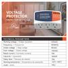 BXST Refrigerator Surge Protector 3 Outlet Power Strip for Home Appliance 30S Delay Voltage Protector Brownout Surge Protector Plug for TV/PC/Fridge15A 1800W 140J view 2