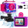 GKTZ Kids Camera - Waterproof Underwater Camera for Kids, Christmas Birthday Gifts for Girls Age 3-12, 1080P HD Children Digital Action Camera, Pool Toys for Kids Age 4-12 view 1