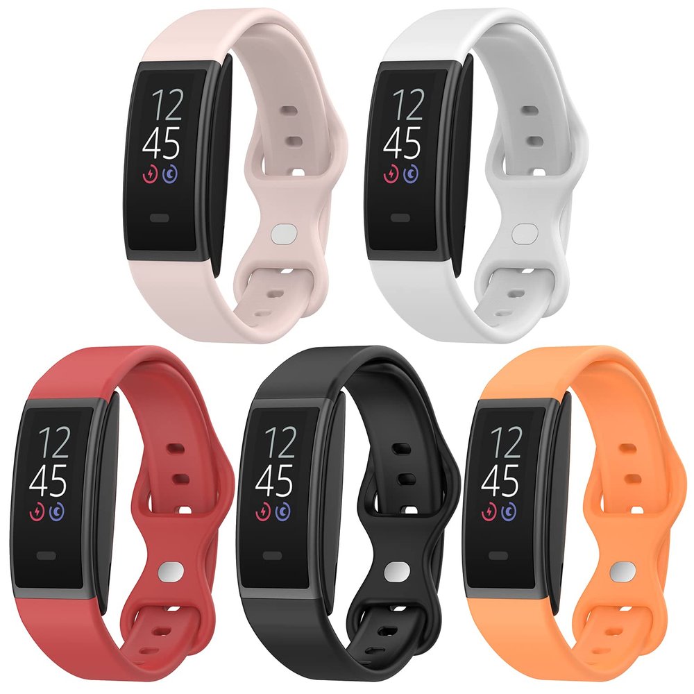 6Pack Bands Compatible with Fitbit Charge 6/Charge 5 Smart Watch Charge 6 Accessories Adjustable Silicone Replacement Straps Soft Sport Wristband