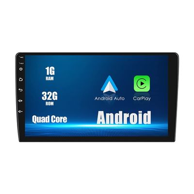 KUNFINE Universal CarPlay/Android Auto Autoradio Android FM Radio Car Navigation Stereo Pad Multimedia Player GPS 9" IPS Touch Screen Display BT WiFi 2 Din Headunit Tablet Quad Core 1G+32G