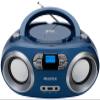 MEGATEK Portable CD Player Boombox with FM Radio, Bluetooth, USB Port, AUX Input, and Headphone Jack  CD-R/CD-RW/MP3-CD Compatible, Clear Stereo Sound, Backlit LCD Display  Blue Jay view 1