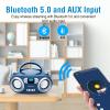MEGATEK Portable CD Player Boombox with FM Radio, Bluetooth, USB Port, AUX Input, and Headphone Jack  CD-R/CD-RW/MP3-CD Compatible, Clear Stereo Sound, Backlit LCD Display  Blue Jay view 4
