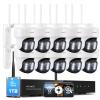 XMARTO 10X Zoom WiFi6 Security Camera System Wireless Outdoor/Indoor, 10CH 4K NVR with 10X 6MP HD Dual Lens Cameras with Auto Tracking, 1TB HDD (Plug-in 24/7 Surveillance, Long Range WiFi) view 1