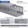 6.6ft - 4/5 inch White Cable Sleeve & 2x2in Server Rack Cable Management, 6.4FT Cable Duct Cable Raceway Kit, Electrically Safe PVC for Network Cable Management, Open Slot Wire Raceway view 2