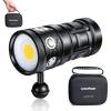 Dive Light,LetonPower TS S 10000Lumens 100m Underwater Video Light,Diving Flashlight,Waterproof Flashlight with Type-C Charging for Professional Under Water Sports view 1