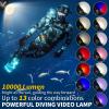 Dive Light,LetonPower TS S 10000Lumens 100m Underwater Video Light,Diving Flashlight,Waterproof Flashlight with Type-C Charging for Professional Under Water Sports view 2
