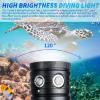 Dive Light,LetonPower TS S 10000Lumens 100m Underwater Video Light,Diving Flashlight,Waterproof Flashlight with Type-C Charging for Professional Under Water Sports view 4