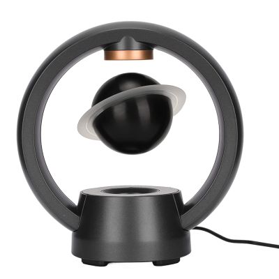 banapoy Magnetic Levitating 3D Speaker, Bluetooth 5.0, Black, Modern Tech Style, 3D Spatial Audio, 24W, 49ft Range, 500mAh Battery, 1 Year
