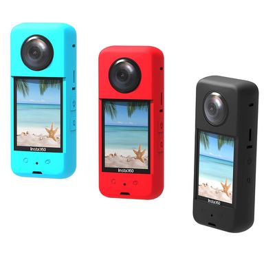 Aokicase Compatible with Insta360 One X3 Anti-Scratch Camera Silicone Case Protective Case for Insta 360 One X3 Action Anti-Scratch Camera Accessories Blue (A515)