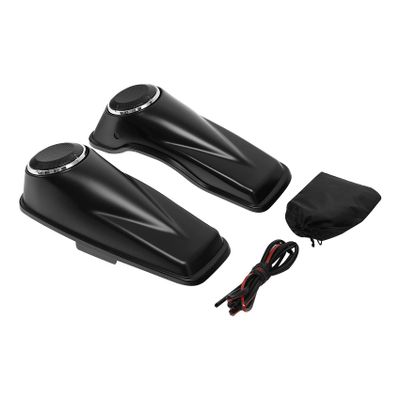 HR3 For Black Denim Saddlebag Lids w/ 6.5" Speaker Grills Compatible with 2018 Road Glide 2015-2017 Street Glide Special 2015 & 2017 Road Glide Special (Replace for OEM)