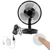 SKIVTGLAMP 5V USB-Powered Fan Cooling Air Fan Rotatable Powerful Fan with Remote Control Two Speed Governing Fan for Office Computer Desk Dormitory Student Dormitory - Black