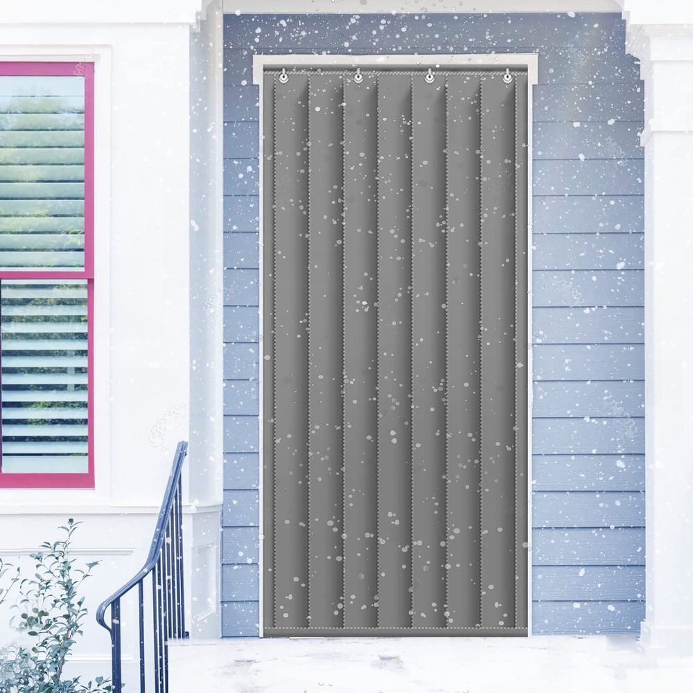 Thermal Door Curtain,Thermal Curtains for Winter,Winter Thermal Insulated Door Cover Screen, Door Blackout Curtain,Privacy Curtains,Tapestry Windproof Waterproof Warm Cold Protection