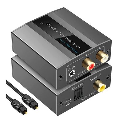 Pasotim Optical to RCA Converter Audio Converter Digital to Analog Audio Coaxial to RCA Adapter 3.5mm AUX with Optical Cable, 500317296