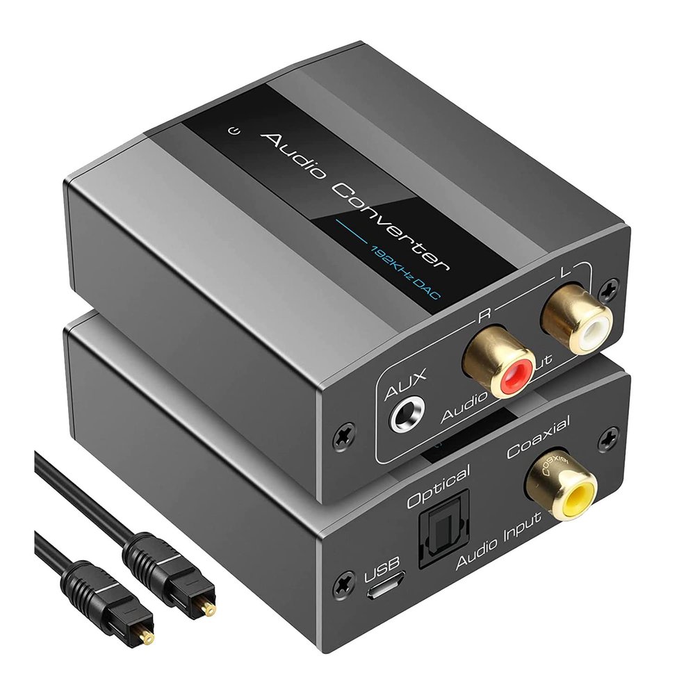 Pasotim Optical to RCA Converter Audio Converter Digital to Analog Audio Coaxial to RCA Adapter 3.5mm AUX with Optical Cable, 500317296
