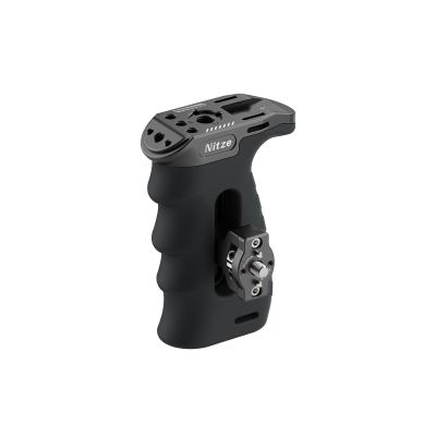 Nitze Ergonomic Side Handle with 1/4 Screw and Detachable Locating Pins, Up/Down and Left/Right Adjustable, Rubberized Aluminum Locating Side Handle - PA29D