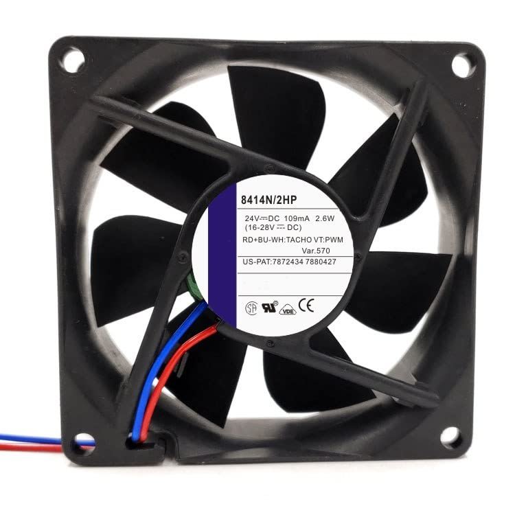 8414N/2HP DC24V 109mA 2.6W 8025 8cm 2 Wire Inverter Cooling Fan