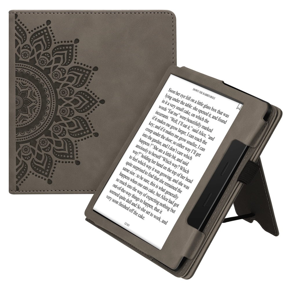kwmobile Case Compatible with Amazon Kindle Oasis 10. Generation Case - Cover for eReader with Magnetic Closure - Grey
