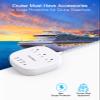 PD 20W USB C 3 Outlet 4 USB Ports Flat Plug Power Strip No Surge Protector for Cruise Ship Travel, 5 ft Long Extension Cords, Power Delivery, Desktop Power Strip for Dorm Home Office view 3