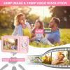 Digital Camera, Kids Camera with 32GB Card FHD 1080P 44MP Vlogging LCD Screen 16X Zoom Compact Portable Mini Rechargeable Gifts for Students Teens Adults Girls Boys-Black, (DC403Black) view 2