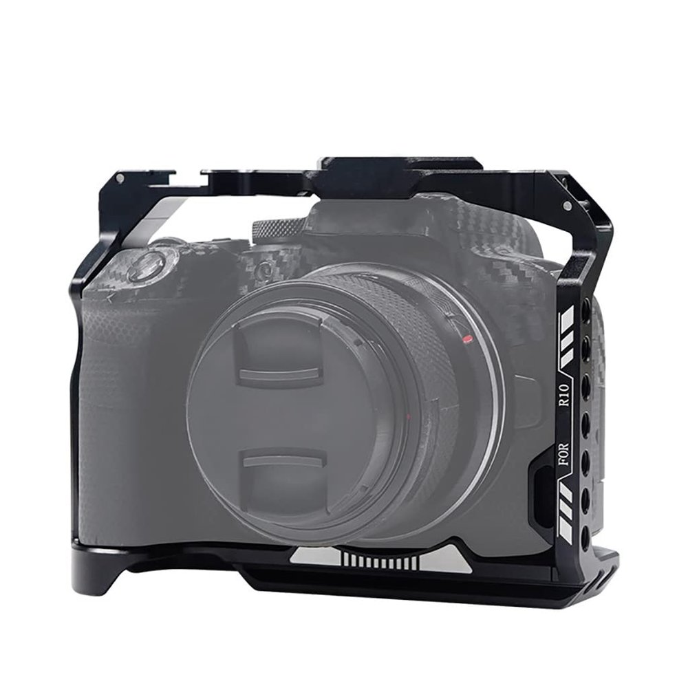 BGNing EOS R10 Camera Cage Aluminum Alloy DSLR Rig Stabilizer with Cold Shoe for EOS R10 Camera