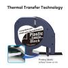 3 Pack Compatible with DYMO LetraTag Refills 12mm x 4m 1/2" x 13' LT Plastic Label Tape Replacement for DYMO LT-100H LT-100T LT-110T QX50 XR XM 2000, Black on White/Black on Clear/White on Black view 3