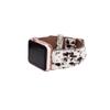 Personalized Handmade Leather Apple Watch Band 38mm 40mm 42mm 44mm for women, iWatch Band Series SE 7 6 5 4 3 2 1 (42-44-45mm, Black Connector) view 1