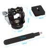 LEFTFOTO Video Tripod Fluid Head with Arca Plate,Lightweight Panorama Base Head for DJI RS2/3 Gimbals Compact Video Cameras and DSLR view 3