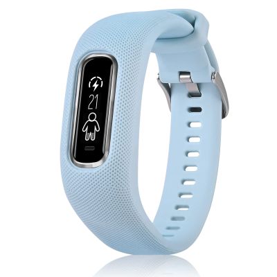 C2D JOY Strap TPU Wristband Compatible with Garmin vivosmart 4, Activity and Fitness Tracker (Azure Blue) Large