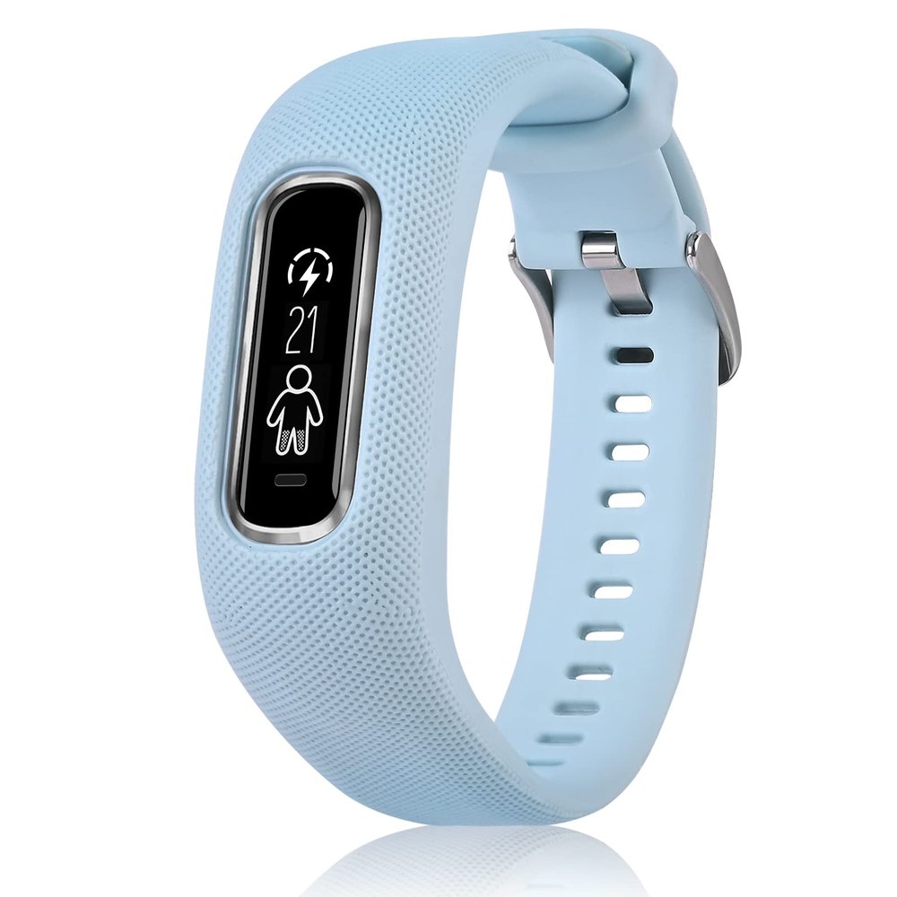 C2D JOY Strap TPU Wristband Compatible with Garmin vivosmart 4, Activity and Fitness Tracker (Azure Blue) Large