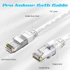 100FT Cat6 Ethernet Cable, Cat 6 Patch Cable, Cat6 Internet Cable, UTP Network Cable, Indoor and Outdoor, PoE, 24AWG CCA, Compatible for PC, Laptop, Router, Switch, Server, with 25 Cable Ties - White view 4