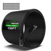 150FT Cat6 Ethernet Cable, Cat 6 Patch Cable, Cat6 Internet Cable, UTP Network Cable, Indoor and Outdoor, PoE, 24AWG CCA, Compatible for PC, Laptop, Router, Switch, Server, with 25 Cable Ties - Black view 1
