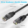 150FT Cat6 Ethernet Cable, Cat 6 Patch Cable, Cat6 Internet Cable, UTP Network Cable, Indoor and Outdoor, PoE, 24AWG CCA, Compatible for PC, Laptop, Router, Switch, Server, with 25 Cable Ties - Black view 4