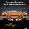 J&D Audiophiles RCA Cable, 24 AWG 2RCA Male to Male Stereo Interconnect Audio Cord, Gold-Plated Subwoofer Cable for Home Theater, HDTV, Amplifiers, Hi-Fi Systems, Speakers, 1.5 Feet/46 cm view 3